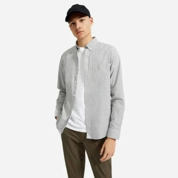 Everlane Shirts Everlane Mens Striped Long Sleeve Shirt Sz Medium